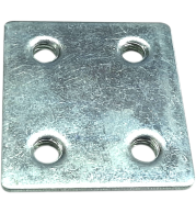 P-BD60S Flat Connector for Aluminium Fabric Profiles, Heavy-Duty Zinc Coated Steel, Seamless Flat Profile Joint, Compatible with Multiple Frame Sizes